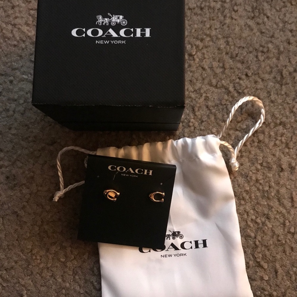 NEW COACH signature earrings